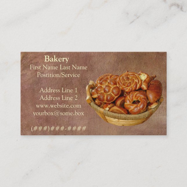 Carte De Visite Boulangerie (Devant)