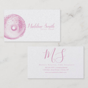 Carte De Visite Boulangerie à pâte beignets Aquarelle noix