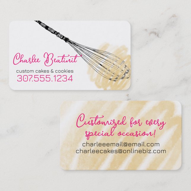 Carte De Visite Boulangerie à whisky Stirring boulangerie mariage  (Devant / Derrière)