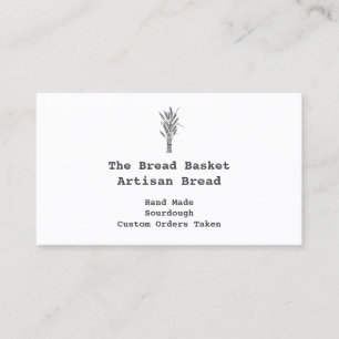 Carte De Visite Boulangerie artisanale rustique   Gerbe de blé 