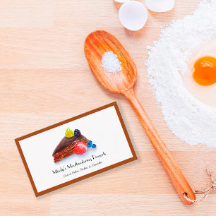 Carte De Visite Boulangerie au chocolat à l'aquarelle
