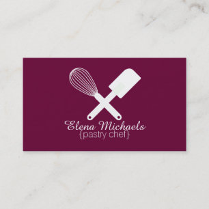 Carte De Visite Boulangerie blanche et violet
