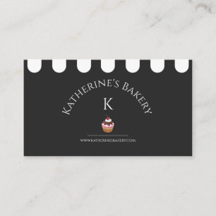 Carte De Visite Boulangerie blanche noire