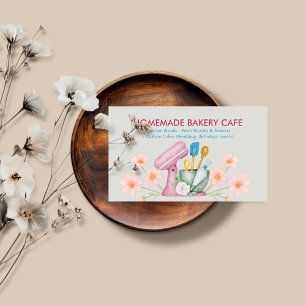 Carte De Visite Boulangerie Bleue Cuisine Gâteau