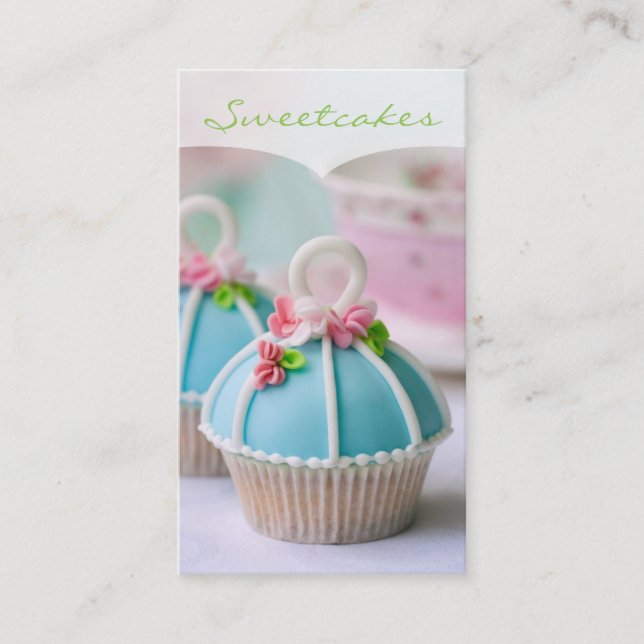 Carte De Visite Boulangerie Blue Cupcake (Devant)