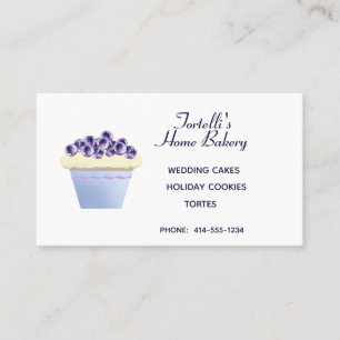 Carte De Visite Boulangerie Blueberry Cupcake