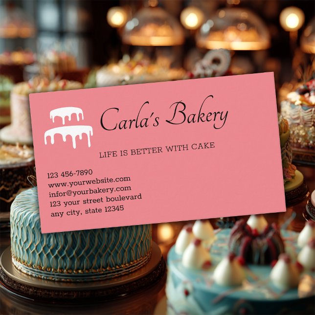 Carte De Visite Boulangerie | Boutique de gâteaux (Créateur téléchargé)