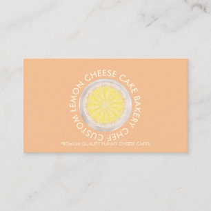 Carte De Visite Boulangerie Cheesecake Mignonne Jaune Orange