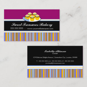 Carte De Visite Boulangerie Colorée Cupcakes