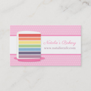 Carte De Visite Boulangerie colorée Rainbow Cake