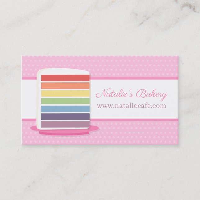 Carte De Visite Boulangerie colorée Rainbow Cake (Devant)