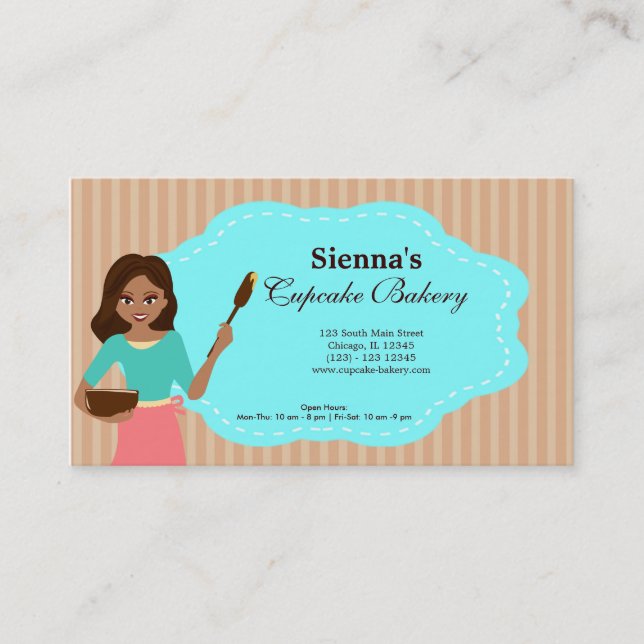 Carte De Visite Boulangerie Cupcake (Devant)