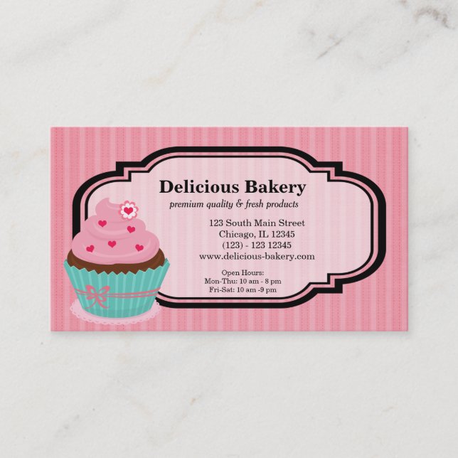 Carte De Visite Boulangerie Cupcake (Devant)