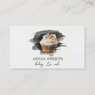Carte De Visite *~* Boulangerie Cupcake Shop 3 QR Médias sociaux