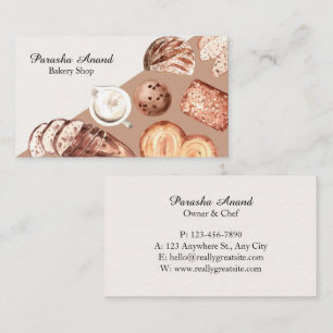 Carte De Visite Boulangerie d'aquarelle