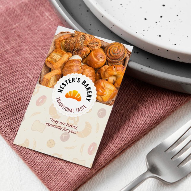 Carte De Visite Boulangerie de boulangerie | Goût traditionnel (Créateur téléchargé)