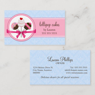 Carte De Visite Boulangerie de Cake Pops Élégants