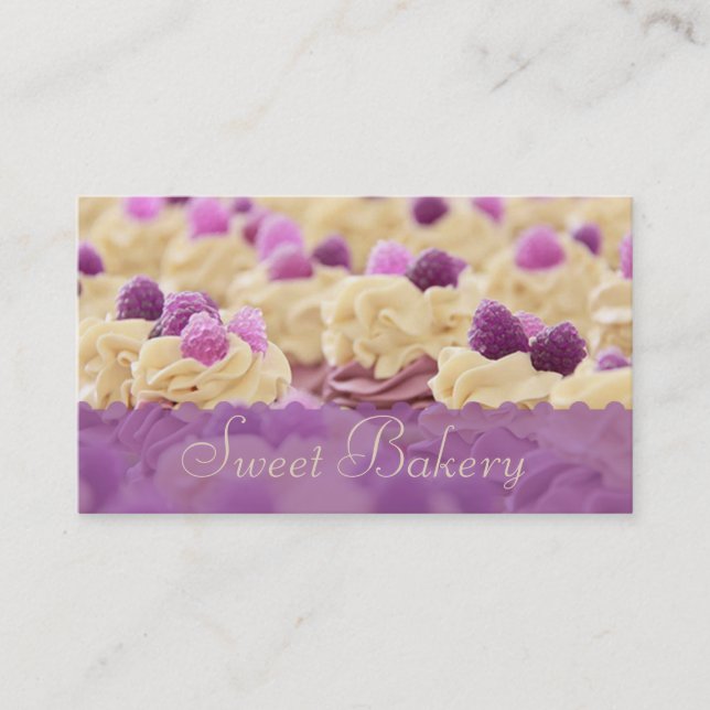 Carte De Visite Boulangerie de Cupcake aux fruits (Devant)