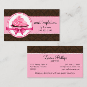 Carte De Visite Boulangerie de Cupcake Couture