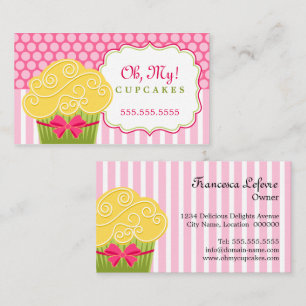 Carte De Visite Boulangerie de Cupcake Fantaisiste