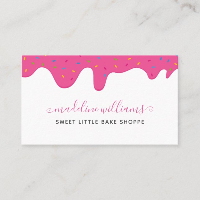 Carte De Visite Boulangerie de dégivrage boulangerie Sprinkles QR  (Devant)