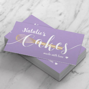 Carte De Visite Boulangerie de gâteau doux Typographie mignonne La