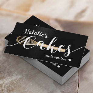 Carte De Visite Boulangerie de gâteau sucré Typographie simple Noi