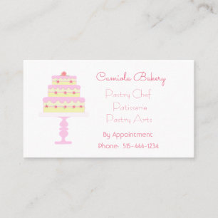 Carte De Visite Boulangerie de gâteaux mariages