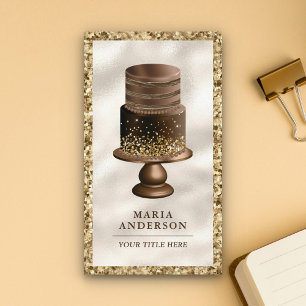 Carte De Visite Boulangerie de gâteaux personnalisés au chocolat n