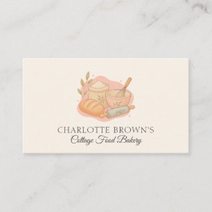 Carte De Visite Boulangerie de Nourriture de Cottage Pâtisserie Ma
