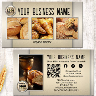 Carte De Visite Boulangerie de pain QR Code Photo Médias sociaux