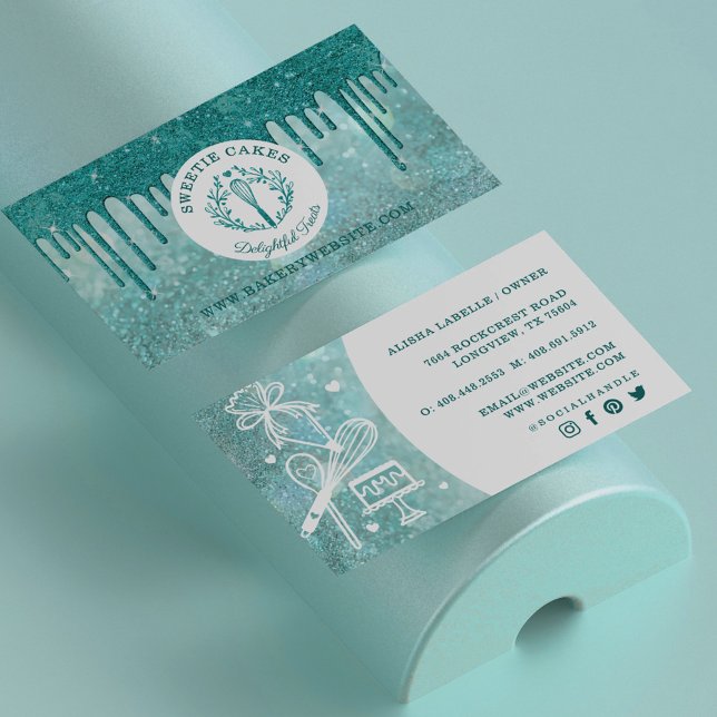 Carte De Visite Boulangerie de pâtisserie Parties scintillant Whis (Créateur téléchargé)