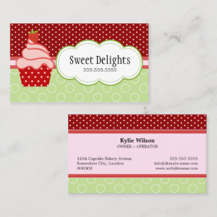 Carte De Visite Boulangerie de petit gâteau de fraise