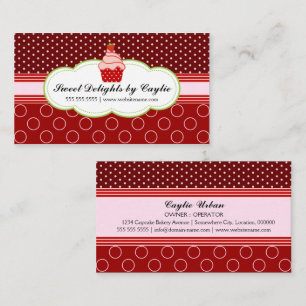 Carte De Visite Boulangerie de petit gâteau de fraise