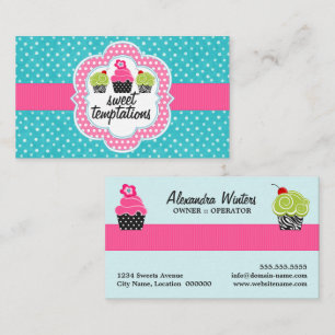 Carte De Visite Boulangerie de petit gâteau de point de polka de