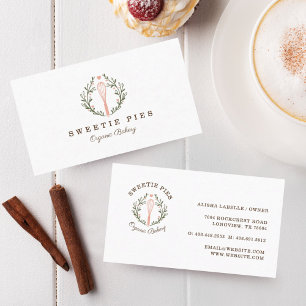 Carte De Visite Boulangerie de style simple, propre et minimaliste