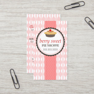 Carte De Visite Boulangerie de tarte de fraise