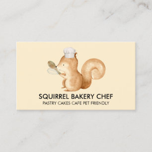 Carte De Visite Boulangerie d'écureuil