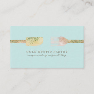 Carte De Visite Boulangerie d'eucalyptus rustique Pastel Green