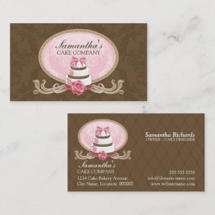 Carte De Visite Boulangerie élégante de gâteau