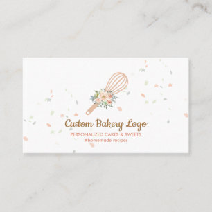Carte De Visite Boulangerie Élégante Whisk Stars