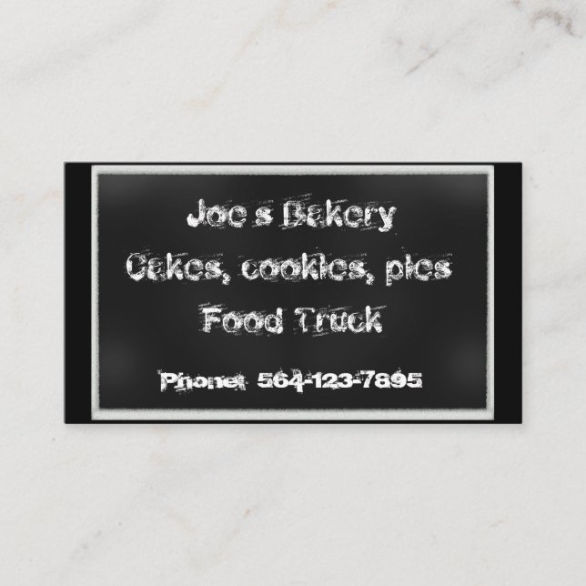 Carte De Visite Boulangerie en tableau (Devant)