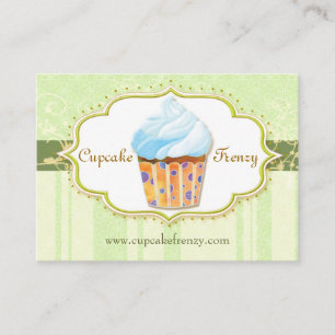 Carte De Visite Boulangerie fine Cupcake Green