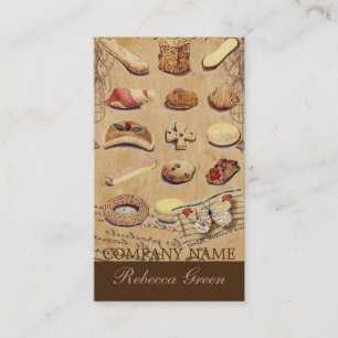 Carte De Visite boulangerie française de biscuits de pâtisserie de