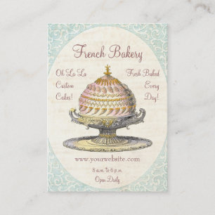 Carte De Visite Boulangerie française vintage victorienne de Pari