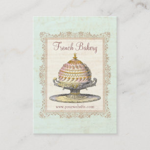 Carte De Visite Boulangerie française vintage victorienne de Pari