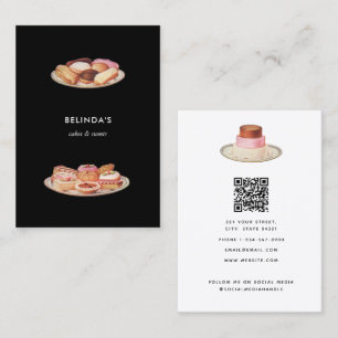 Carte De Visite Boulangerie Gâteaux Sucres Boulangerie QR Code Méd