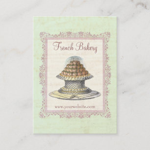 Carte De Visite Boulangerie, magasin de sucrerie, cru élégant
