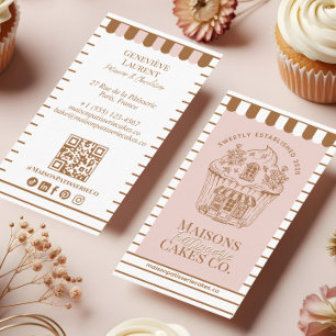 Carte De Visite Boulangerie Maison Élégante et Chic de Gâteaux et