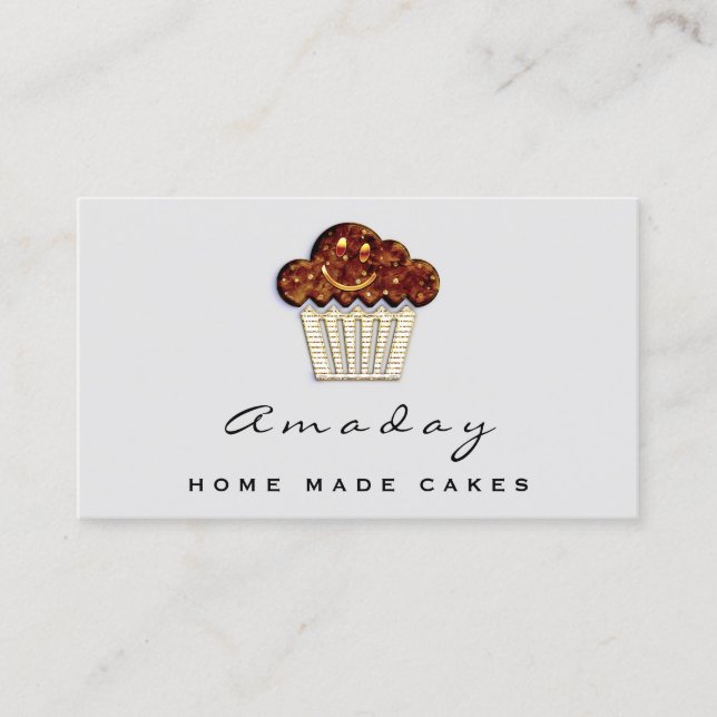 Carte De Visite Boulangerie Maison Fabriqué Gâteau Logo Muffin Smi (Devant)